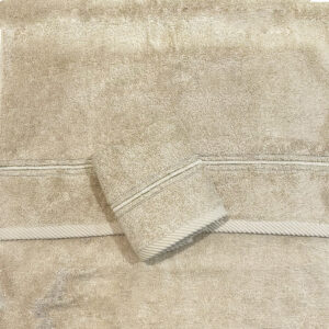 3 Lines Towel Set  (3 Pcs) - Stone / Beige