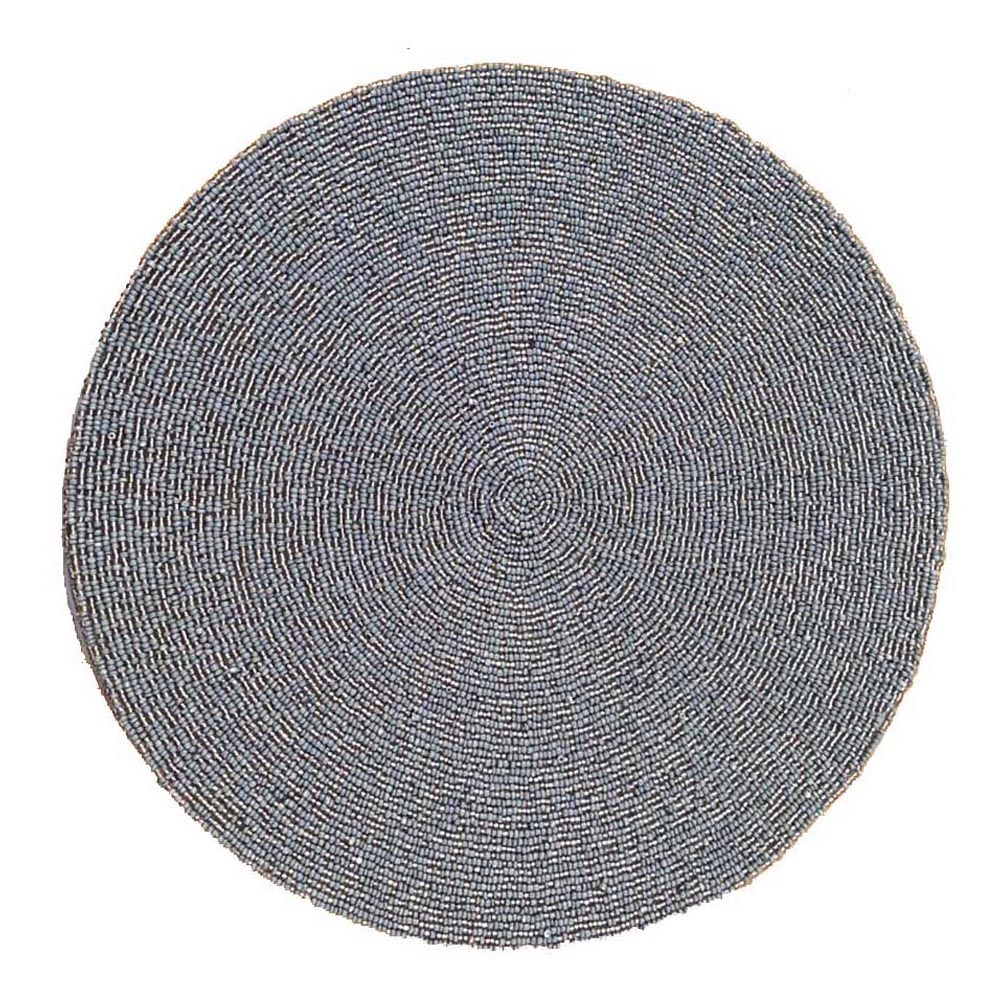 Beaded Placemat  - Grey