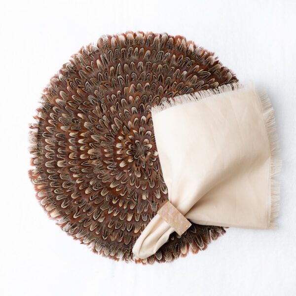 Feather Placemat - Brown