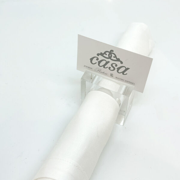 Place Card Holder Napkin Ring - Clear